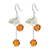 Glass Beads Cherry Dangle Earrings EJEW-JE06640-01-2