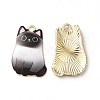 Alloy Enamel Pendants ENAM-M046-12G-B-1