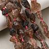 Raw Rough Natural Black Gold Rutilated Quartz Beads Strands GG-CBA4808-G01-02-1