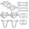 316L Surgical Stainless Steel Nipple Rings Set WGB1007-01-5