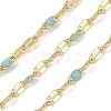 Rack Plating Brass Dapped Chains AJEW-Q153-02G-16-1