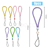 1 Set PU Leather Knitting Wrist Lanyard Hand Mobile Straps HJEW-FH0006-50-2