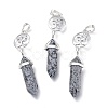 Natural Snowflake Obsidian Pointed Big Pendants G-D0021-01P-25-2