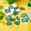 DIY Saint Patrick's Day Wood Dangle Earrings Making Kit DIY-TA0009-17-4