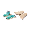 10Pcs 5 Colors Printed Alloy Pendants ENAM-YW0003-19-2