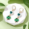 Synthetic White Jade Leverback Earrings EJEW-JE06307-2