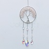 Natural Rose Quartz Tree of Life Pendant Decorations TREE-PW0002-13B-1