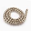 Electroplated Non-magnetic Synthetic Hematite Bead Strand G-E498-12A-03-2