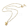Initial Letter Brass Pendant Necklace NJEW-A015-21G-T-2