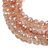 Transparent Baking Paint Glass Beads Strands DGLA-F002-02B-05-4