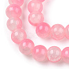 Crackle Baking Paint Imitation Jade Glass Beads Strands DGLA-T003-10mm-02-2