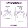 2Pcs 2 Styles Alloy with Glass Seed Bead Pendant Decorations KEYC-SP0001-21B-2