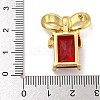 Rack Plating Brass Micro Pave Cubic Zirconia Pendants KK-I718-14G-03-3