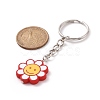 Flower Acrylic Pendant Keychain KEYC-JKC00428-02-2