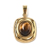 Natural Tiger Eye Pendants STAS-D209-01G-09-1