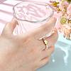 Natural Freshwater Pearl & 304 Stainless Steel Bead Finger Rings RJEW-FS00001-18-5