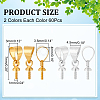 120Pcs 2 Colors Brass Peg Bails Pendants KK-WR0001-58-2