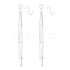 2Pcs Handmade Macrame Polyester with Wood Bead Plant Hanger AJEW-HS0001-46-2