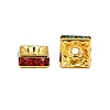 Brass Rhinestone Spacer Beads RSB074NFG-4