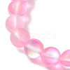8mm Round Dyed Synthetic Moonstone Beaded Stretch Bracelets BJEW-JB10308-01-4