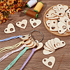 80Pcs Wood Craft Supplies with 1Pcs Iron Loose Leaf Book Binder Hinged Rings AJEW-BC0007-47C-5