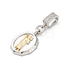 Brass Micro Pave Cubic Zirconia Pendants KK-S510-45GP-02-2