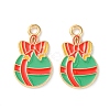 Christmas Alloy Enamel Pendants ENAM-D047-17G-02-2