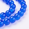 Spray Painted Crackle Glass Beads Strands CCG-Q001-10mm-14-3