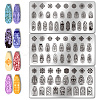 Stainless Steel DIY Nail Art Templates MRMJ-WH0092-064-1