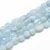 Natural Aquamarine Beads Strands G-R445-6x8-36-1