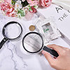 Round Acrylic Portable Clip-On Magnifying Glass AJEW-WH0673-22-3