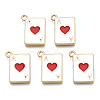 Rack Plating Alloy Enamel Pendants PALLOY-N172-009-1