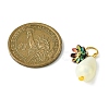 Acrylic Flower & ABS Plastic Imitation Pearl Pendant PALLOY-JF02250-4