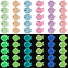 60Pcs 6 Colors Luminous Resin Fish Ornaments AJEW-SZ0002-62-1