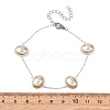 Acrylic Imitation Pearls Beaded Link Bracelets BJEW-F519-01P-5