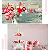 12Pcs 6 Colors Valentine's Day Foam & Cloth Pendant Decoration AJEW-CY0001-34-4