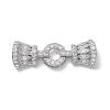 Eco-Friendly Rack Plating Brass Micro Pave Clear Cubic Zirconia Watch Band Clasps ZIRC-F843-28P-1