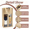 Jute Wine Storage Handbag with PVC Clear Window ABAG-WH0045-18-4