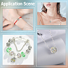 80Pcs Polymer Clay Rhinestone European Large Hole Beads with Silver Color Plated Brass Cores FPDL-LT0001-02D-7