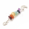 Chakra Theme Natural Gemstone Pendant Decorations X-HJEW-JM00645-02-4