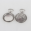 Tibetan Style Alloy Pendant Cabochon Settings TIBEP-N003-74AS-2