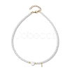 Brass Micro Pave Grade AAA Cubic Zirconia Letter Pendant Necklaces NJEW-JN04771-09-4