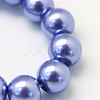 Baking Paint Pearlized Glass Pearl Round Bead Strands HY-Q003-4mm-09-3