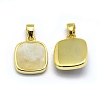 Natural Rainbow Moonstone Pendants G-O176K-08G-2