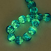 Handmade Luminous Transparent Lampwork Beads Strands LAMP-T017-04E-4