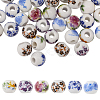 210Pcs 6 Style Floral Printed Porcelain Beads PORC-GL0001-01-1
