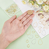 80Pcs 10 Style Brass Linking Rings KK-BC0009-24-3