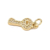 Brass Micro Pave Cubic Zirconia Pendants ZIRC-I356-39G-2