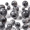 340Pcs 4 Sizes Natural Larvikite Beads G-LS0001-24-4