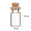 Glass Wishing Bottle Bead Containers X-CON-Q014-3